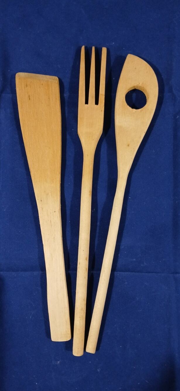 Vintage Wooden Kitchen Spoon Fork Spatula Set Farmhouse Rustic Farmhouse